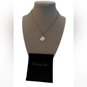 Dior Super Rare Cry Baby 925 Sterling Silver Enamel Necklace w/ Velvet Pouch